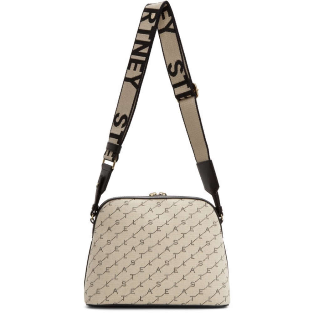 Stella McCartney Beige Canvas Monogram Shoulder Bag